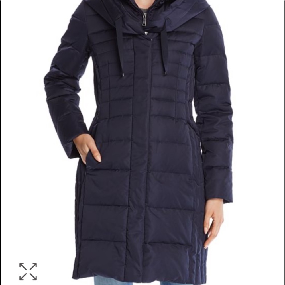 NWT Tahari Zip-Up Bib Down Puffer Jacket, Galaxy